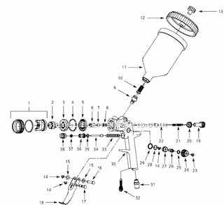 Part Location Diagram of SKS5850DAV Campbell Hausfeld Pattern Control Kit